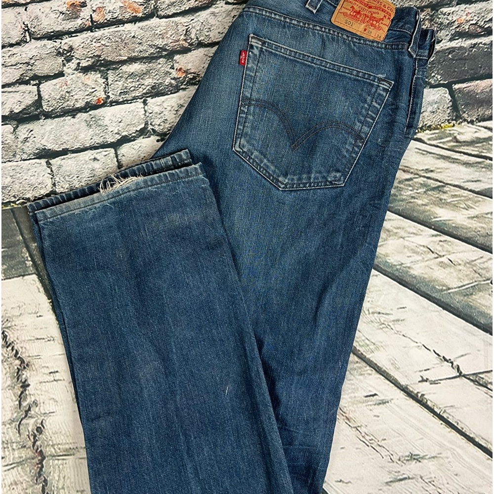 Vtg Levi’s‎ 501 Original Straight Leg Denim Jeans 38x34